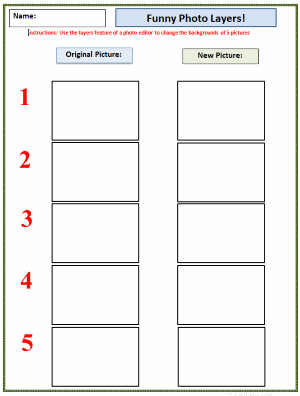 Funny Photo Layers Blank Template