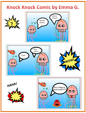 Speech Bubbles - Knock Knock Comic Example