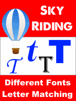 Sky Riding - Match Same Letters in Different Fonts
