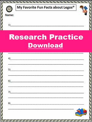 Facts about Legos Research Practice Sheet