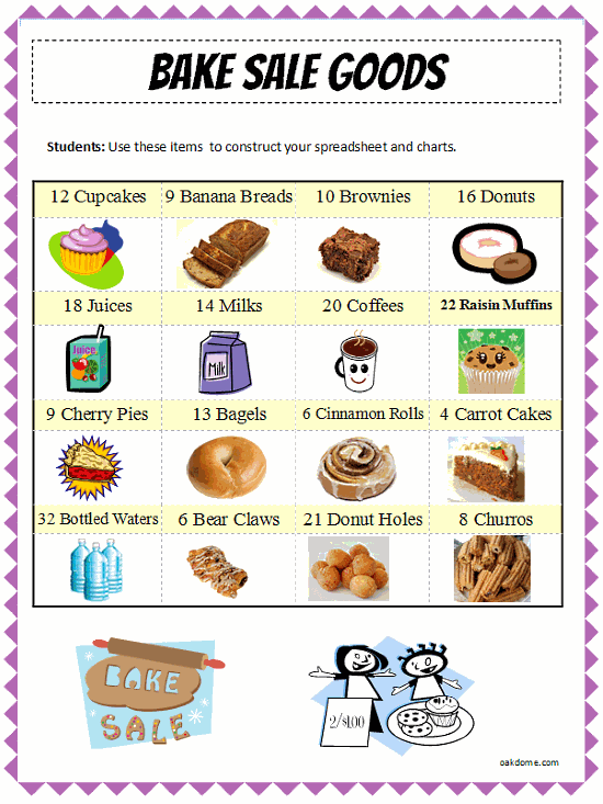 excel-bake-sale-chart-k-5-computer-lab