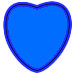 Valentines Day heart blue