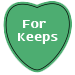 Valentines Day heart green for keeps