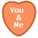 Valentine's Day heart orange you and me