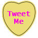 Valentine's Day heart yellow tweet me