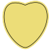 Valentine's Day heart yellow