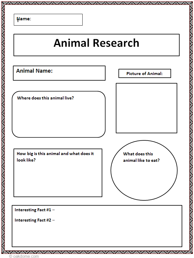 Common Core Animal Research Graphic Organizer K5 Computer Lab