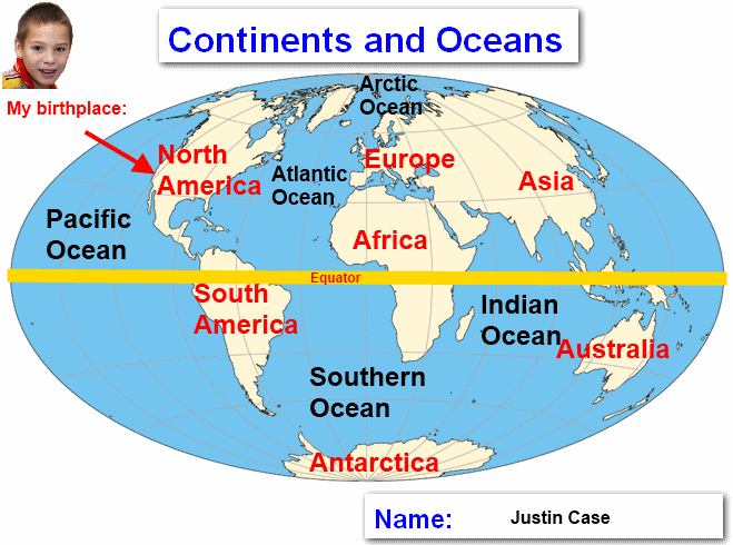 Label The Continents
