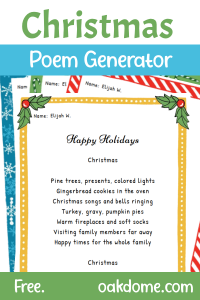 Christmas Poem Generator