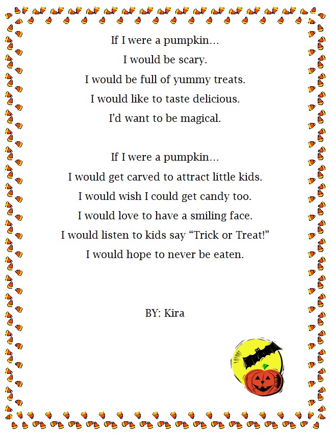 Halloween Pumpkin Personification Poem Generator | K-5 Computer Lab