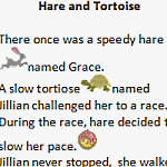 First Grade Writing Lesson - Hare and Tortoise