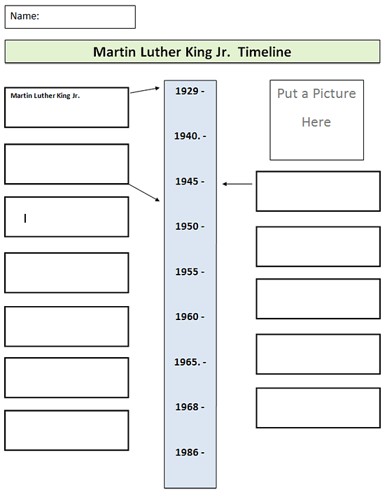 Martin Luther King Program Templates