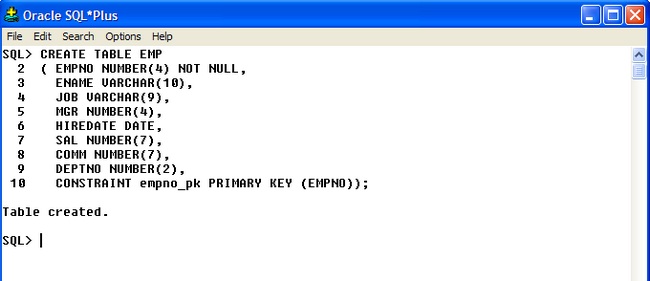 Create Table SQL