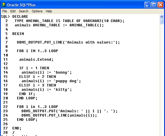 Nested Table with Extend