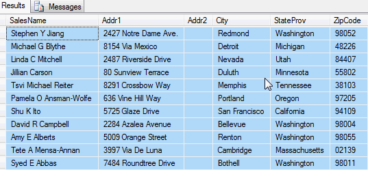 Parsed Addresses