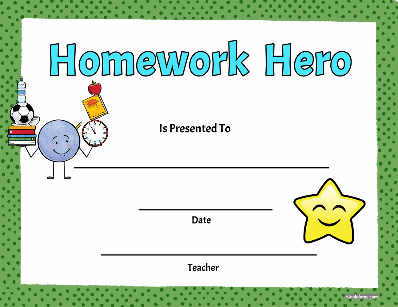 Free, Fast Student Award Generator | Homework Hero Award