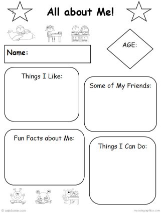 All About Me - Graphic Organizer