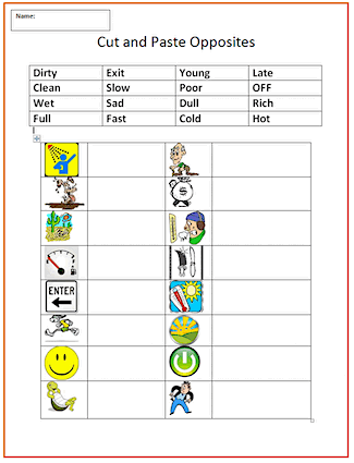 Cut and Paste Opposites