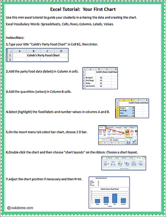 Excel Your First Chart Instructions