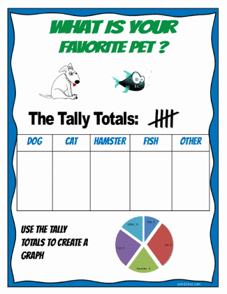 Excel Favorite Pet Tally Sheet