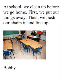 At school we clean up