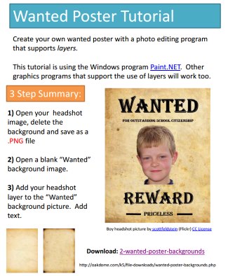 Wanted Poster Tutorial