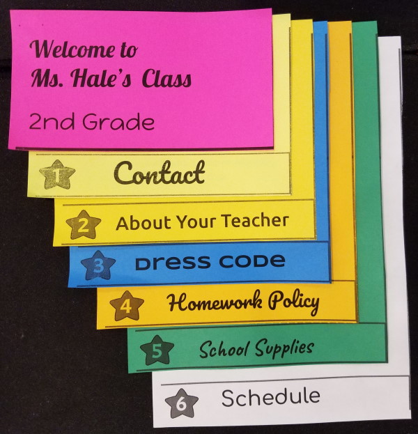 Back to School Editable Flipbook for Meet the Teacher or Open