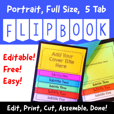 Printable Flip Book Template, Resource