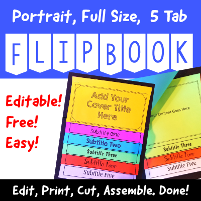 Flipbook Template for ANY Subject {EDITABLE}  Flip book, Flip book  template, Flip book free