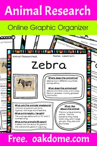 Animal Research | Online Graphic Organizer