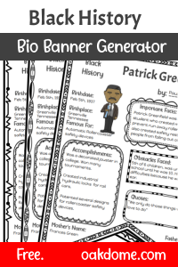 Black History Biography Banner Generator