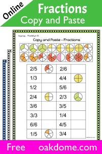 Copy and Paste - Fractions | Online Practice