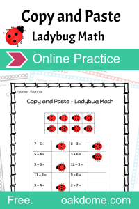 Copy and Paste - Ladybug Math | Online Practice