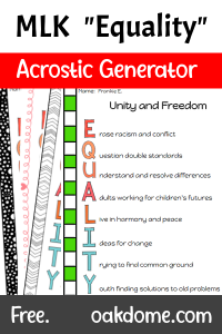 Equality Acrostic Generator