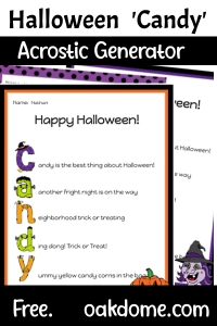 Halloween 'Candy' Acrostic Generator