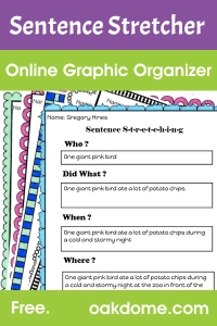 Sentence Stretching | Online Graphic Organizer