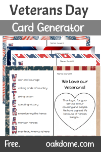 Veterans Day Card Generator