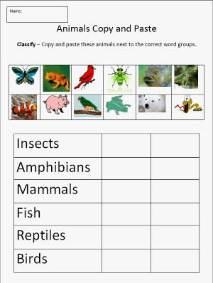 Copy and Paste Animals