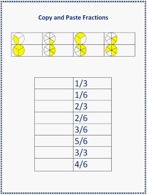 Copy and Paste Fractions