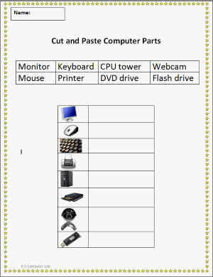 Cut and Paste Computer Parts