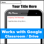 Google Classroom - My Vacation - Graphic Organizer