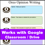 Google Classroom OREO Opinion Writing