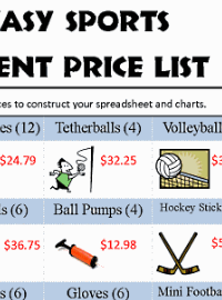 Excel Sports Budget