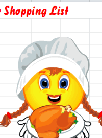 Thanksgiving Dinner Shopping Comparison Spreadsheet