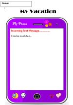 My Vacation Graphic Organizer - Purple