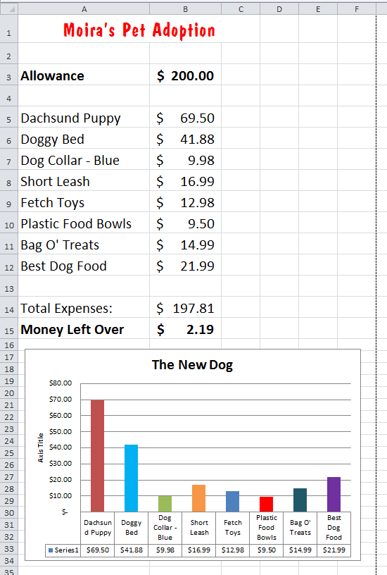 monthly cost of a dog