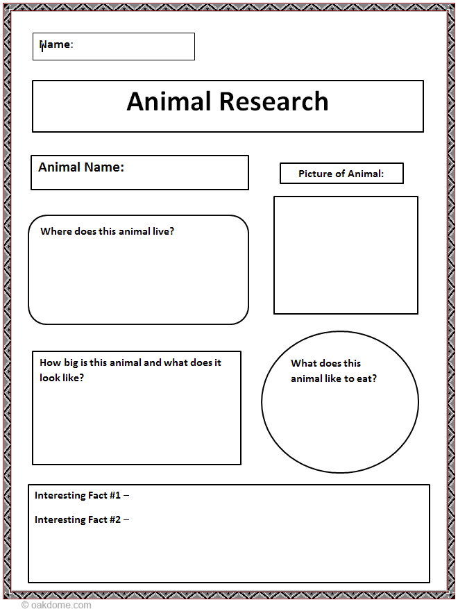 Common Core Animal Research Graphic Organizer | K-5 Technology Lab