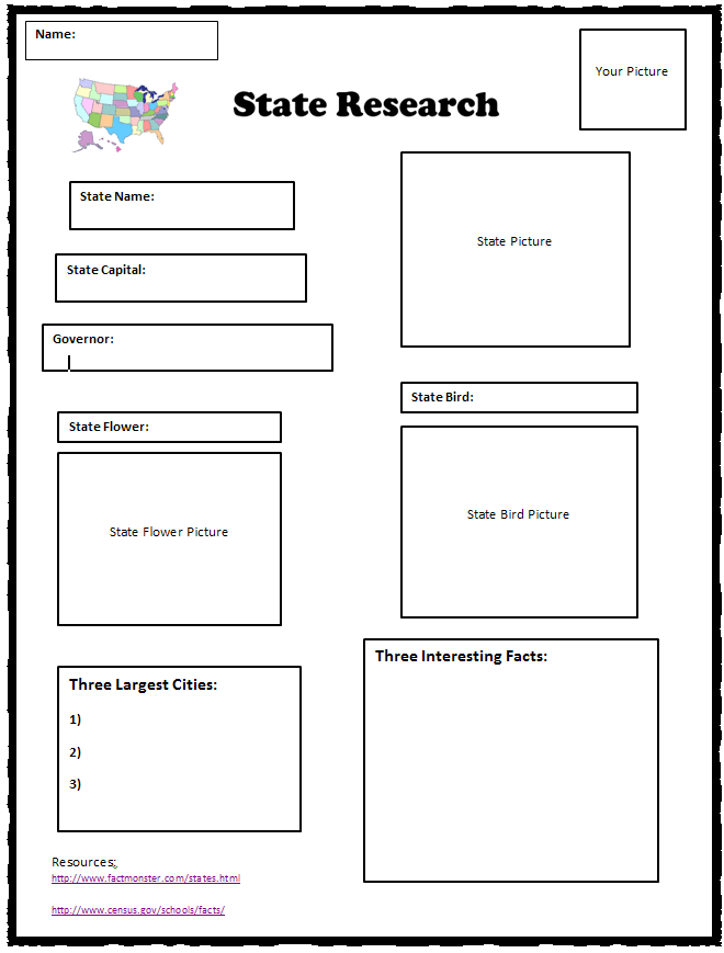 research paper template for 4th grade