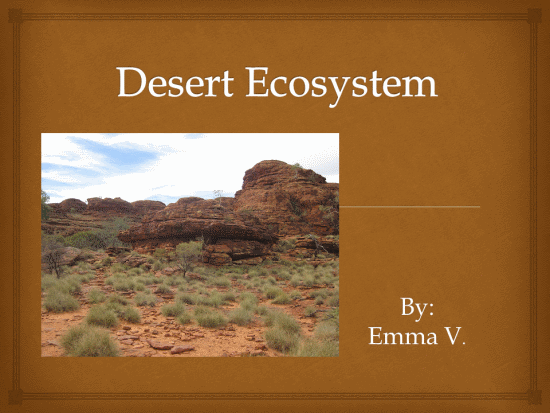 desert ecosystems for kids