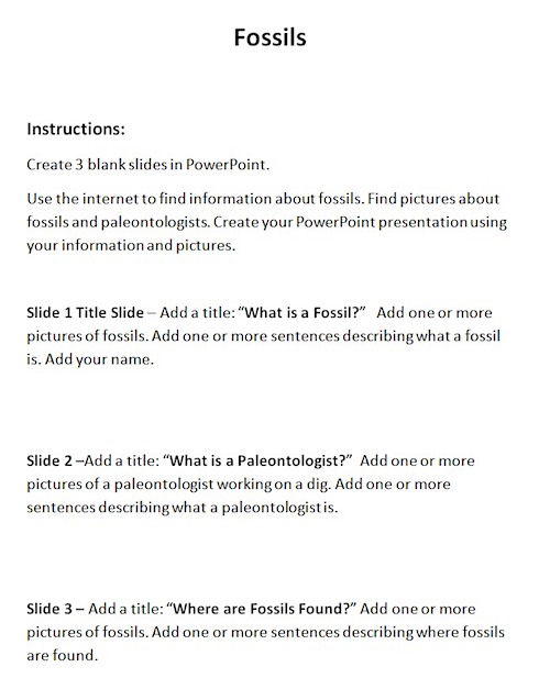 Fossils - Student Handout
